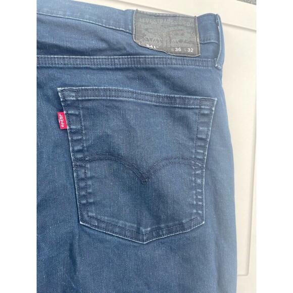 Levi’s 541 Athletic Fit Jeans Men’s 36x32 Dark Wash Stretch Denim Tapered - Picture 5 of 13